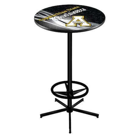 Holland Bar Stool Co 42" Black Appalachian State Pub Table, 36" dia. Top L216B4236AppStU-D2